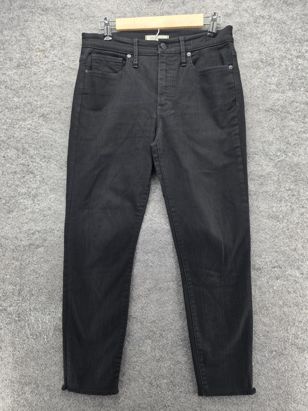 Madewell Jeans Womens 30 Black Skinny High Rise Slim Stretch 27.5 Inseam